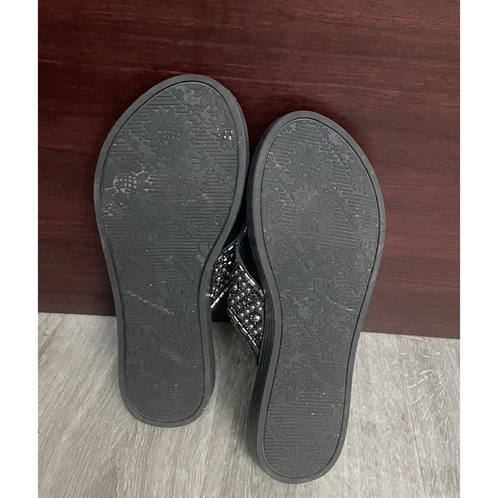 Yellow Box Women's Flip Flops Sandy Black Size 6 - Picture 5 of 5